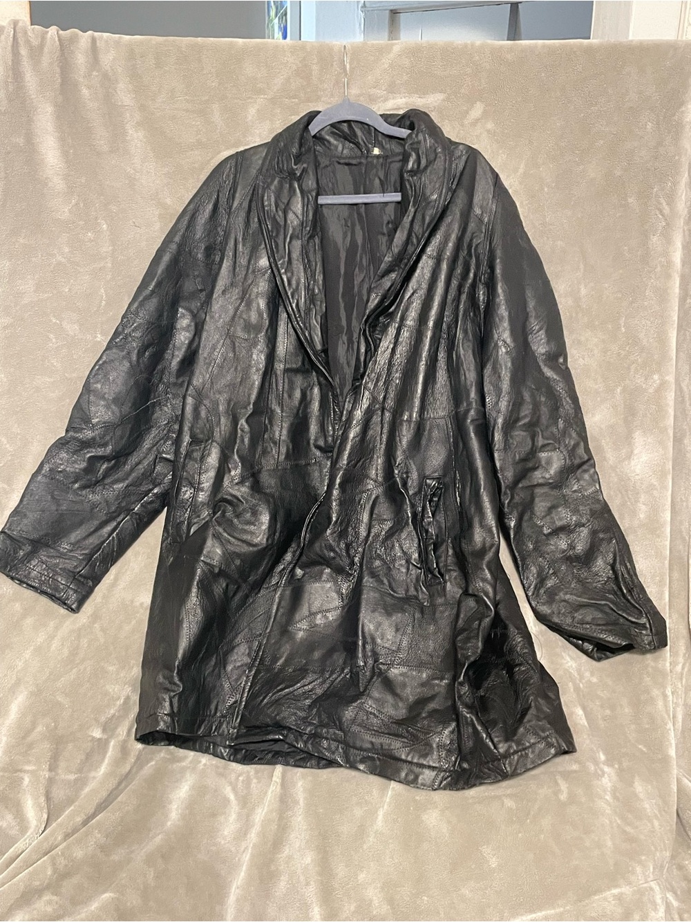 Womens Vintage Black Leather Jacket